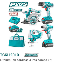 [TCKLI2010] TOTAL 4-piece Li-ion cordless combo kit