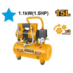INGCO COMPRESSEUR SILENCIEUX 15L 1100W(1.5HP) NR  [ACS111152]
