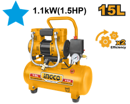 INGCO COMPRESSEUR SILENCIEUX 15L 1100W(1.5HP) NR [ACS111152]