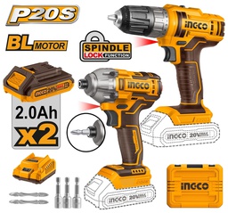 [COSLI230708] INGCO PACK VISSEUSE+VISSEUSE A CHOC 20V/2BATTERIES  
