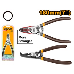INGCO PINCE CIRCLIPS EXTERIEUR À TÊTE COURBÉE 180MM  [HCCP261802]