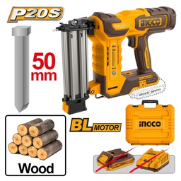 INGCO CLOUEUSE 20V +1 BATTERIE & CHARGEUR INGCO 50MM [CBNLI5008]