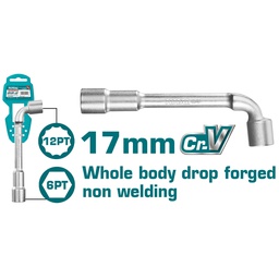 [THWL1706] TOTAL CLE A DOUILLE COUDEE EN L 17MM TOOLS 