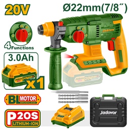 JADEVER MARTEAU PERFORATEUR SANS FIL 20V (1 BATTERIE 3,0AH ET CHARGEUR) [JDLM1522]