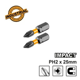 INGCO JEU DE 2 EMBOUTS S2 PH2 25MM  [SDBIM71PH225]