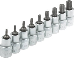 [3051] COFFRET 9 PCS DOUILLES TORX MALE TX20 A TX60 NOBEL
