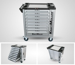 KRAFTMULLER 8-drawer tool trolley filled 356 pcs