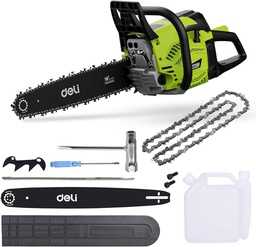 DELI Scie à chaîne à essence 18" 45cc [DE-LJ18-1]