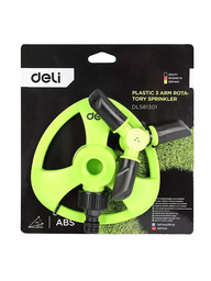 DELI Arroseur rotatif en plastique à 3 bras 3/4" [DL581301]