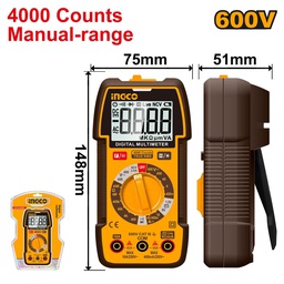 [DM36002] INGCO MULTIMETRE DIGITAL LCD  600V AC/DC  