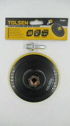 SUPPORT DISQUE SCRATCH TOLSEN 125MM + ACC VISSEUSE