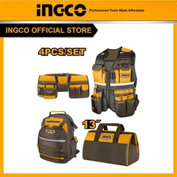 INGCO PACK SACS ET PORTE OUTILS 4PCS [COS230908]