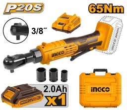 [CDRLI2060152] INGCO CLÉ À CLIQUET SANS FIL 20V, 65 NM, 3/8  