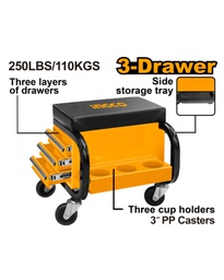 [HCS103] INGCO TOOL TROLLEY 3 TIRROIRS