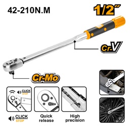 [HPTW200N1] INGCO TORQUE WRENCH 40-200NM 1/2" 530MM