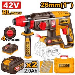 [CRHLI422682] INGCO ROTARY HAMMER 26MM 42V + 2BATTERIES 2AH