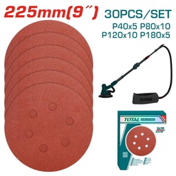 [TAC225030] JEU DE FEUILLES ABRASIVES POUR PONCEUSE GIRAFFE 255MM
