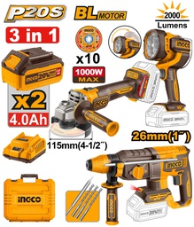 [COSLI250183] INGCO KIT COMBINÉ SANS FIL 3 PIÈCES  