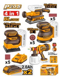 [COSLI250383] INGCO طقم مركب لاسلكي 4 قطع