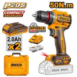 [CDLI205062] INGCO BRUSHLESS SCREWDRIVER 20V 2BAT 50NM