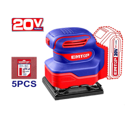 EMTOP PONCEUSE VIBRANTE SANS FIL 20V - 110X100 [ELSHS2014]