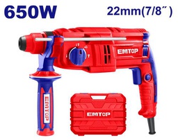 EMTOP MARTEAU PERFORATEUR 22MM - 650W [ERHRL651]