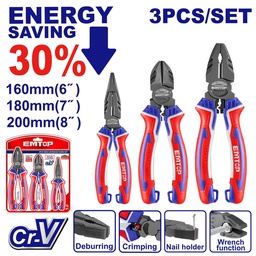 EMTOP JEU DE 3 PINCES À EFFET DE LEVIER [EPLS0321]