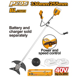 [CSTLI20018] INGCO DÉBROUSSAILLEUSE BRUSHLESS 40V  SANS BATTERIE SANS CHARGEUR INGCO [CSTLI20018]