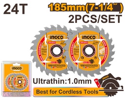 [TSB1853] INGCO SET OF 2 BLADES SAW TCT ULTRA-FINES 185MM