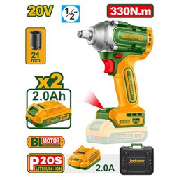[JDCD1B33] JADEVER مفتاح صدم بدون فحم 20V 1/2 2BATTERIES شاحن 330NM