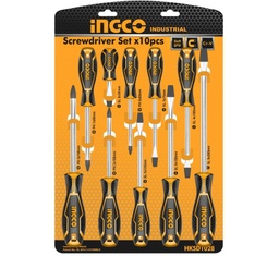 INGCO SET DE 10 TOURNEVIS  [HKSD1028]