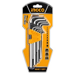 INGCO CLES HEX  SET DE 9 PIECES 1.5-10MM [HHK11091]