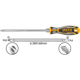 [AKISD0201] INGCO 2-in-1 screwdriver set PH2 + SL6