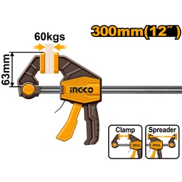 [HQBC01602] INGCO SERRE-JOINTS RAPIDE UNE MAIN 63X300MM [HQBC01602]