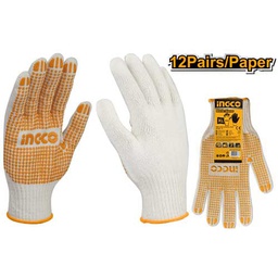 [HGVK05] INGCO GANTS TRICOTES AVEC POINTS EN PVC  XL   