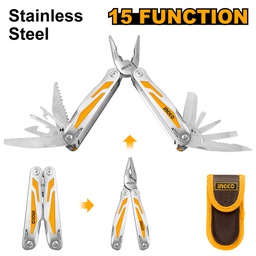 INGCO PINCE MULTIFONCTIONS PLIABLE (15 FONCTIONS) [HFMFT0115]