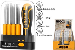 [AKISD0901] INGCO interchangeable screwdriver set 9 pcs