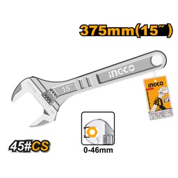 INGCO CLE A MOLETTE 375MM  0-46MM [HADW131152]